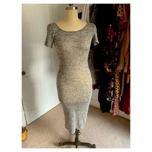 Sheer Grey Midi Dress